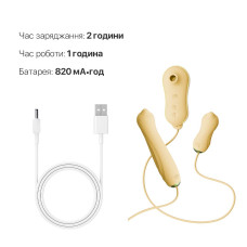 Набор 3в1 Zalo — UNICORN Set Yellow, виброяйцо, пульсатор, вакуумный стимулятор