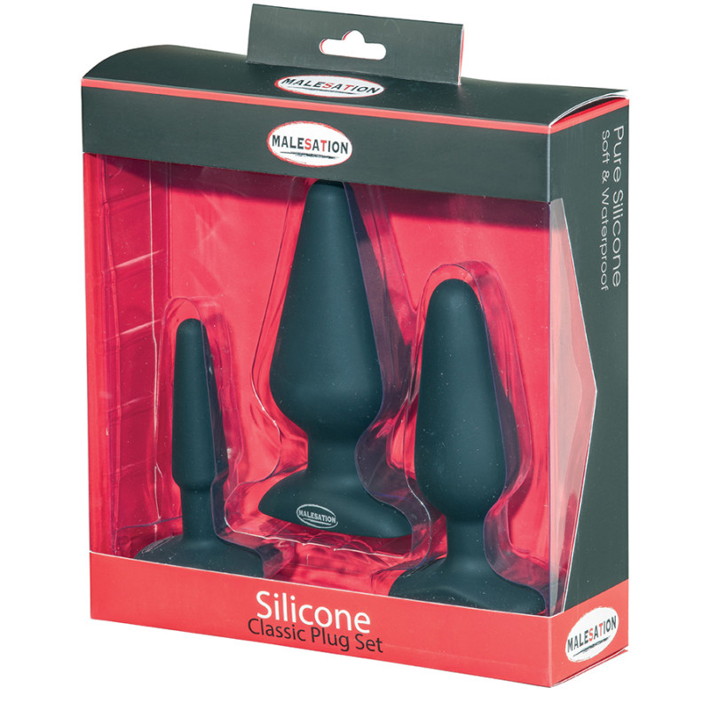 Набор анальных пробок StRubber MALESATION Silicone Classic Plug Set Набор анальных пробок StRubber MALESATION Silicone Classic Plug Set