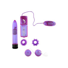 Секс-набір Seven Creations Clear Vibratorkit Фіолетовий