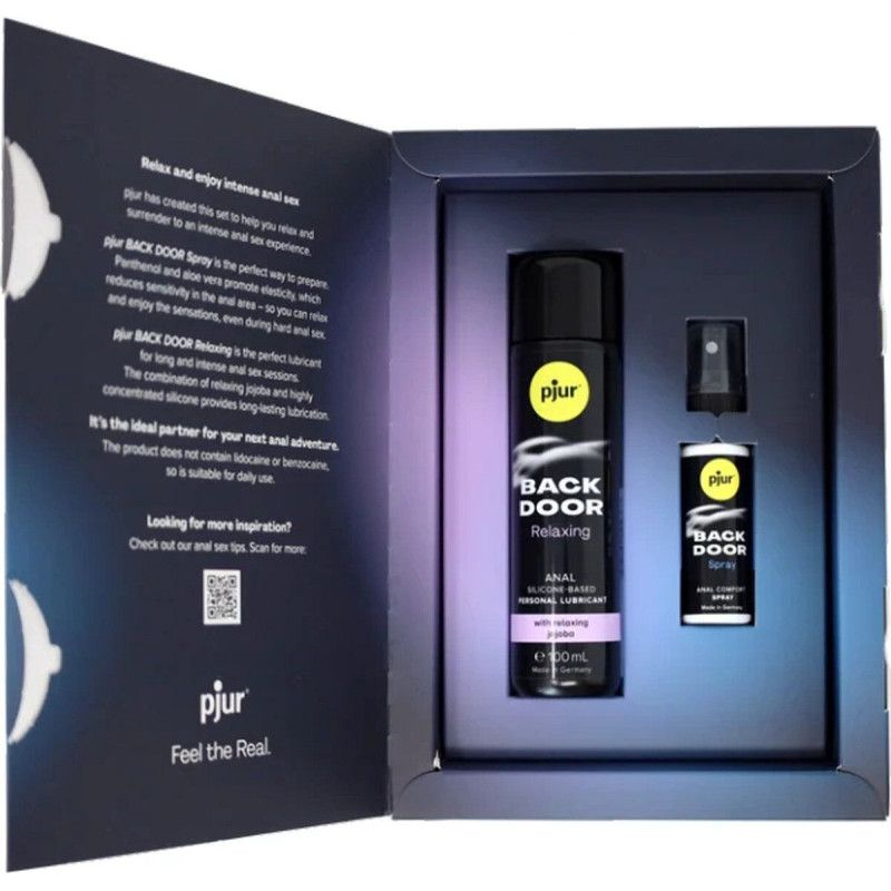 Подарочный набор pjur BACK DOOR Value Pack: силиконовая смазка 100 мл и расслабляющий спрей 20