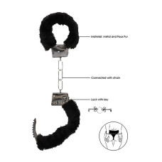 Наручники Ouch! Beginner's Handcuffs Furry Black