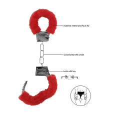 Наручники Ouch! Beginner's Handcuffs Furry Red