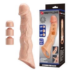Подовжуюча насадка на член Pretty Love Extension Penis Sleeve 28 см Flesh