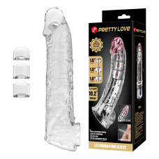 Подовжуюча насадка на член Pretty Love Extension Penis Sleeve 26 см Clear