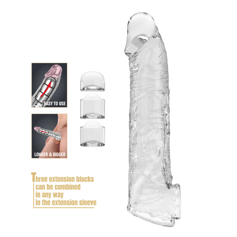 Подовжуюча насадка на член Pretty Love Extension Penis Sleeve 26 см Clear