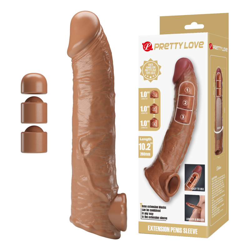 Удлинительная насадка на член Pretty Love Extension Penis Sleeve 26 см Latin