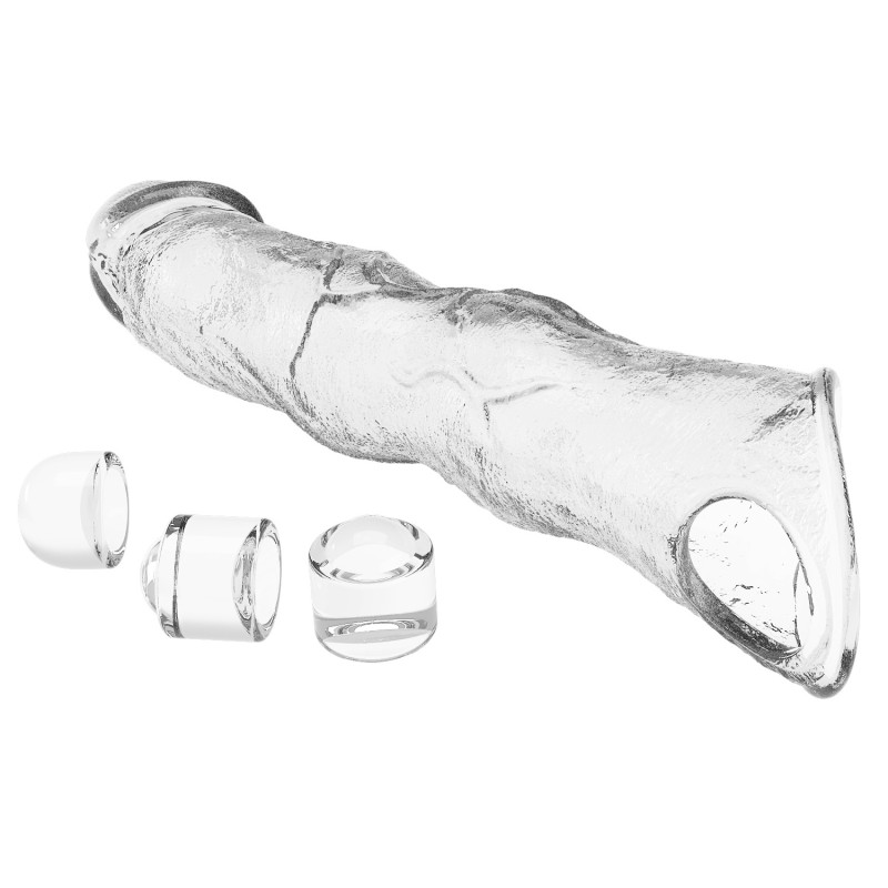 Подовжуюча насадка на член Pretty Love Extension Penis Sleeve 28 см Clear