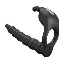 Кільце-насадка для подвійного проникнення Pretty Love Blackney Vibrating Enhacer Black