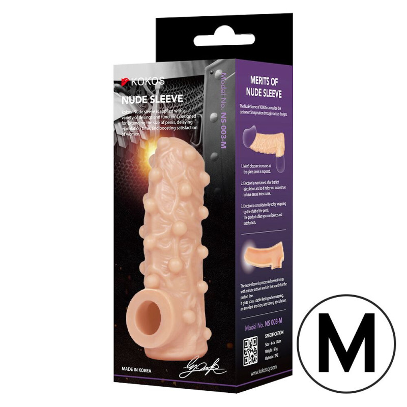 Насадка на член Kokos Nude Sleeve NS 001 M Насадка на член Kokos Nude Sleeve NS 001 M