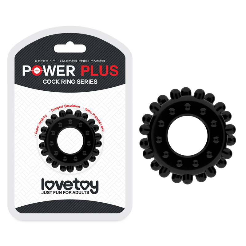 Эрекционное кольцо LoveToy Power Plus Cockring 2 Черное Эрекционное кольцо LoveToy Power Plus Cockring 2 Черное