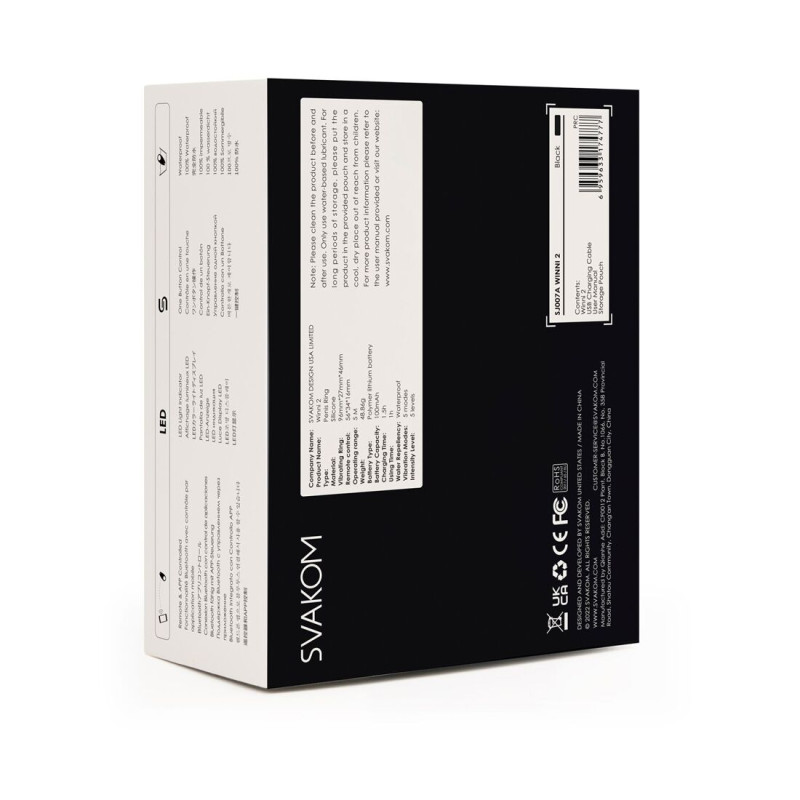 Эрекционное виброкольцо Svakom Winni 2, управление со смартфона, пульт ДУ. Эрекционное виброкольцо Svakom Winni 2, управление со смартфона, пульт ДУ.