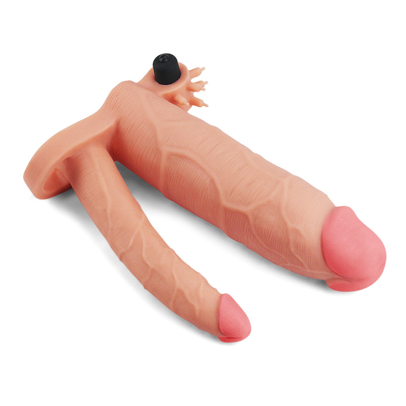 Насадка на член LoveToy Pleasure X Tender Vibrating Double Penis Sleeve Add 3 Насадка на член LoveToy Pleasure X Tender Vibrating Double Penis Sleeve Add 3