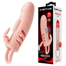 Насадка на член Pretty Love Sloane Vibrating Penis Sleeve Flesh