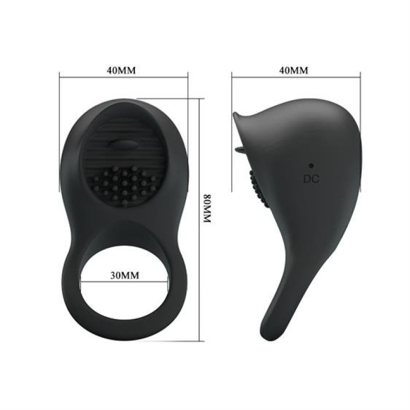 Ерекційне кільце Pretty Love Ring Shacking II Black Ерекційне кільце Pretty Love Ring Shacking II Black