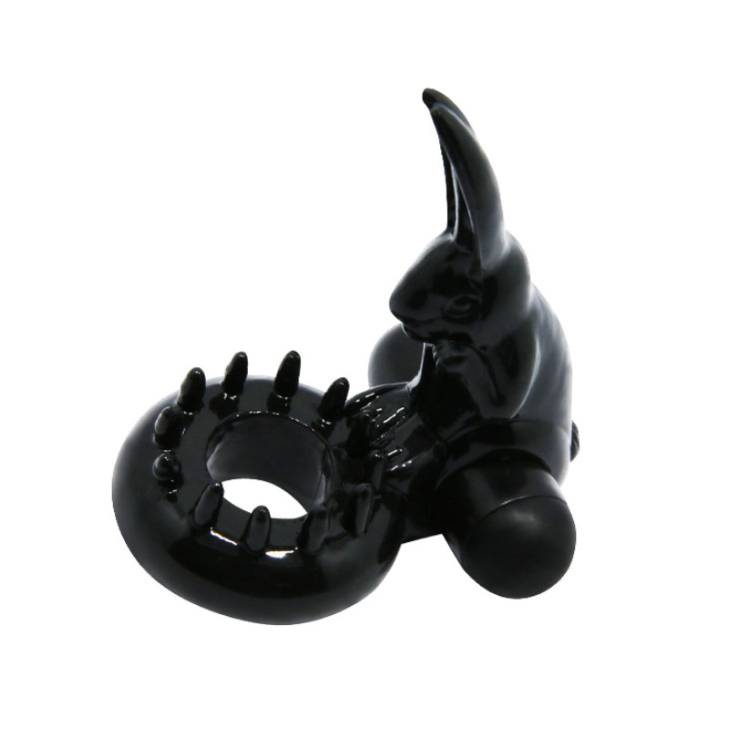 Эрекционное кольцо LyBaile Sweet Ring Black with Bunny