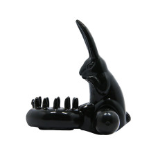 Эрекционное кольцо LyBaile Sweet Ring Black with Bunny
