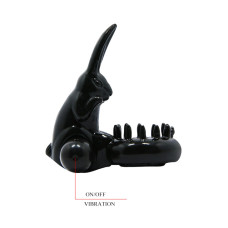 Эрекционное кольцо LyBaile Sweet Ring Black with Bunny