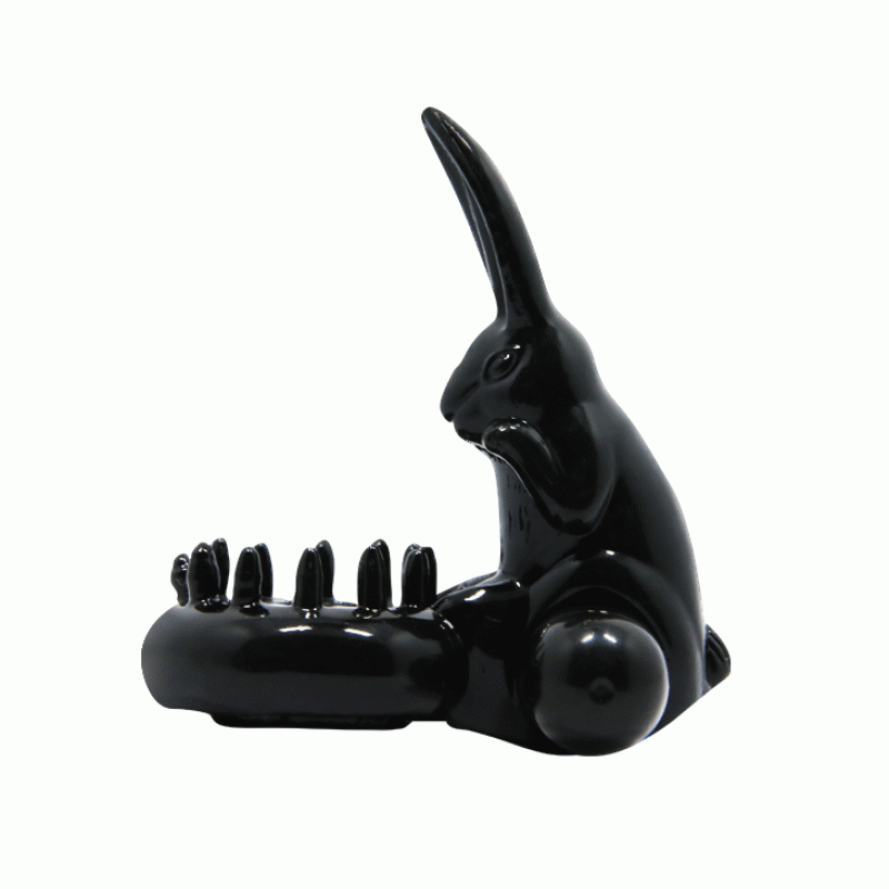 Эрекционное кольцо LyBaile Sweet Ring Black with Bunny