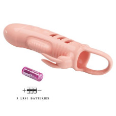 Насадка на член Pretty Love Sloane Vibrating Penis Sleeve Flesh