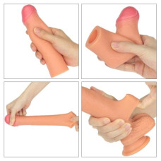 Насадка на член LoveToy Revolutionary Silicone Nature Extender Add 2 Flesh 141
