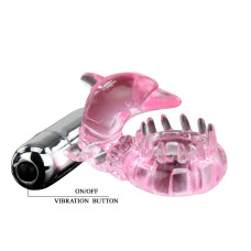 Эрекционные кольца LyBaile Cock Vibro Ring With Bullet Розовое