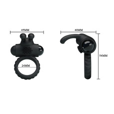 Эрекционное кольцо Pretty Love Eudora Черное