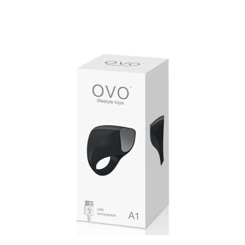Кольцо вибрирующее OVO A1 Черное Кольцо вибрирующее OVO A1 Черное
