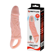 Насадка на пенис LyBaile Men Extension Vibrating Penis Sleeve 13,5 x 3,5 см