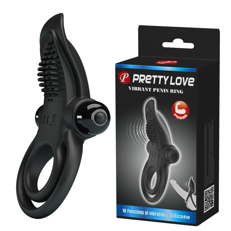 Эрекционное кольцо Pretty Love Vibrant Penis Ring Black Эрекционное кольцо Pretty Love Vibrant Penis Ring Black