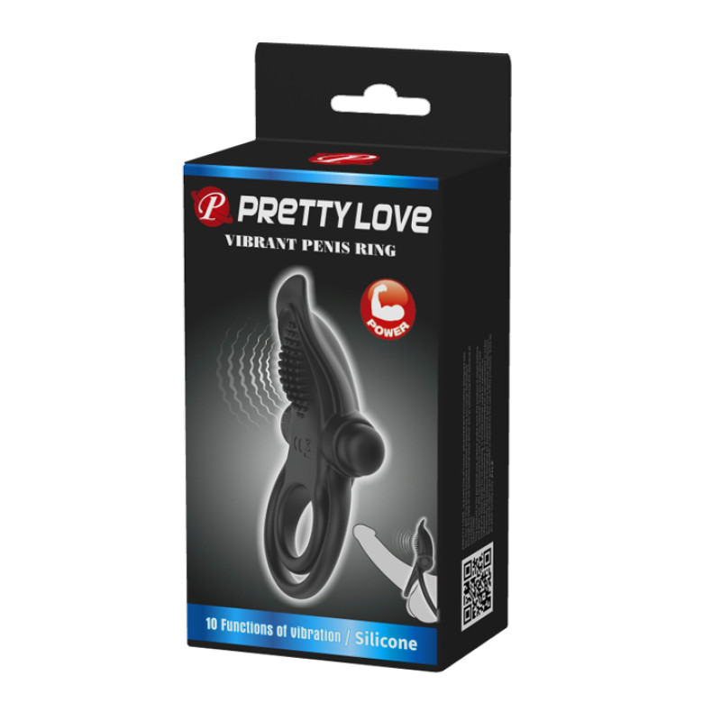 Эрекционное кольцо Pretty Love Vibrant Penis Ring Black Эрекционное кольцо Pretty Love Vibrant Penis Ring Black