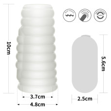 Насадка на член LoveToy Vibrating Wave Knights Ring White