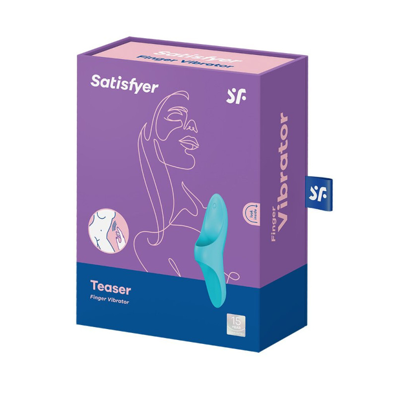 Вібратор на палець Satisfyer Teaser Блакитний Вібратор на палець Satisfyer Teaser Блакитний