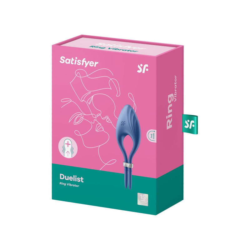 Эрекционное виброкольцо-лассо Satisfyer Duelist Blue, 10 режимов, мощный мотор Эрекционное виброкольцо-лассо Satisfyer Duelist Blue, 10 режимов, мощный мотор