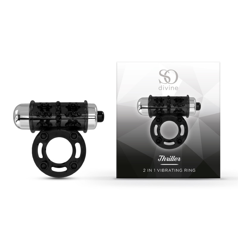 Эрекционное кольцо с вибропулей So Divine Thriller 2 in 1