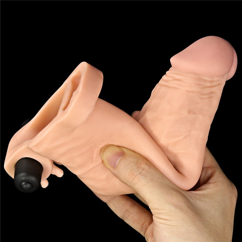 Насадка на пеніс, що подовжує LoveToy Pleasure Extender Sleeve Vibro 2 Тілесна Насадка на пеніс, що подовжує LoveToy Pleasure Extender Sleeve Vibro 2 Тілесна