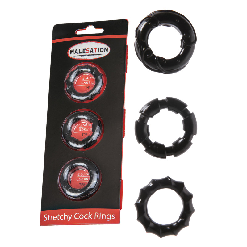 Ерекційні кільця StRubber MALESATION Stretchy Cock Rings Ерекційні кільця StRubber MALESATION Stretchy Cock Rings