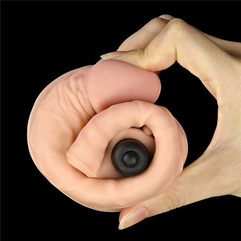 Насадка на пеніс, що подовжує LoveToy Pleasure Extender Sleeve Vibro 2 Тілесна Насадка на пеніс, що подовжує LoveToy Pleasure Extender Sleeve Vibro 2 Тілесна