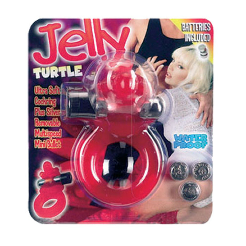 Ерекційне кільце Seven Creations Jelly Turtle Cockring Червоне Ерекційне кільце Seven Creations Jelly Turtle Cockring Червоне