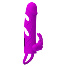 Насадка на член Pretty Love 5,5 Inch Vibrating Penis Sleeve Тілесна