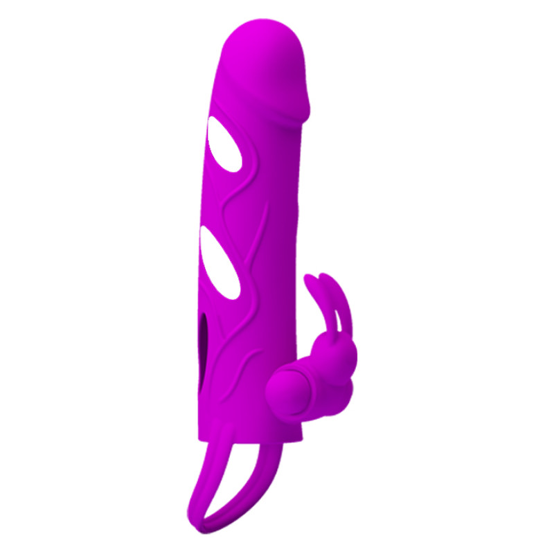 Насадка на член Pretty Love 5,5 Inch Vibrating Penis Sleeve Тілесна Насадка на член Pretty Love 5,5 Inch Vibrating Penis Sleeve Тілесна