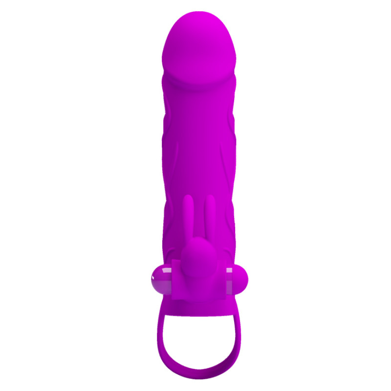 Насадка на член Pretty Love 5,5 Inch Vibrating Penis Sleeve Тілесна Насадка на член Pretty Love 5,5 Inch Vibrating Penis Sleeve Тілесна