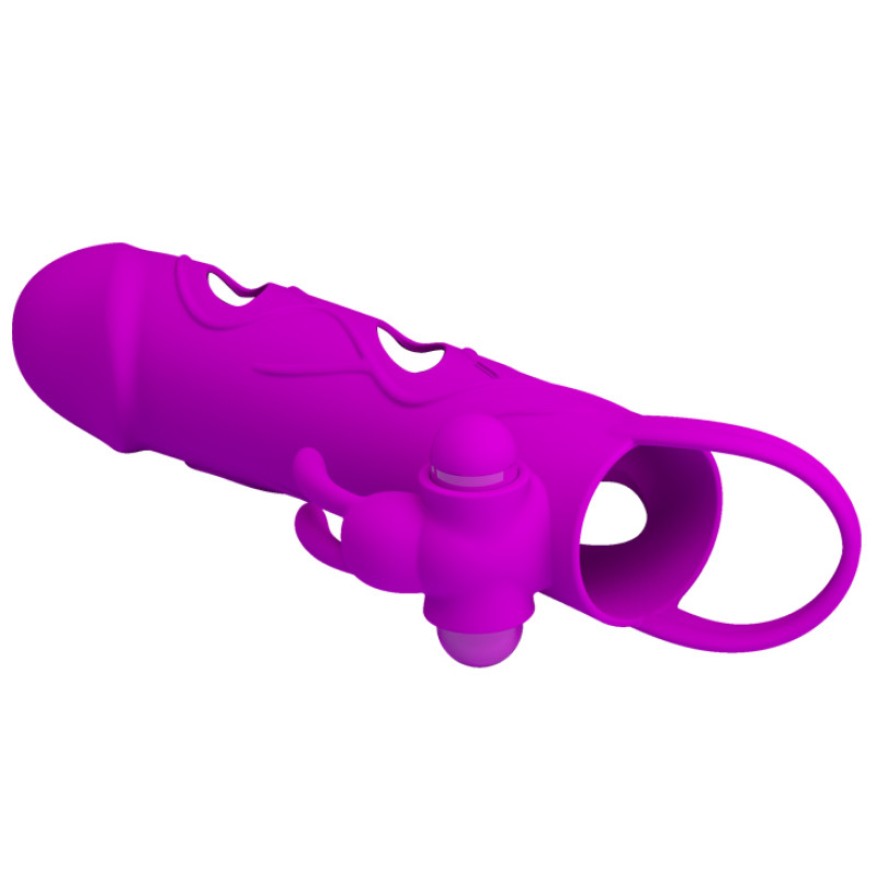 Насадка на член Pretty Love 5,5 Inch Vibrating Penis Sleeve Тілесна Насадка на член Pretty Love 5,5 Inch Vibrating Penis Sleeve Тілесна