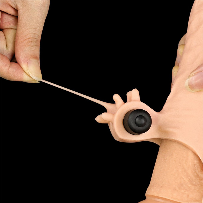 Насадка на пеніс, що подовжує LoveToy Pleasure Extender Sleeve Vibro 2 Тілесна Насадка на пеніс, що подовжує LoveToy Pleasure Extender Sleeve Vibro 2 Тілесна