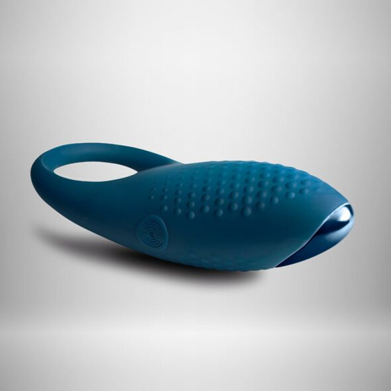 Ерекційне кільце з вібрацією Rocks Off Empower Блакитне Ерекційне кільце з вібрацією Rocks Off Empower Блакитне