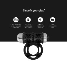 Эрекционное кольцо с вибропулей So Divine Thriller 2 in 1