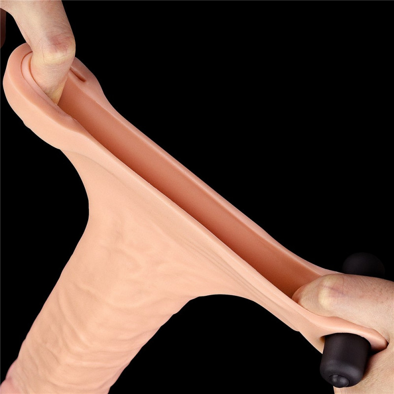 Насадка на пеніс, що подовжує LoveToy Pleasure Extender Sleeve Vibro 2 Тілесна Насадка на пеніс, що подовжує LoveToy Pleasure Extender Sleeve Vibro 2 Тілесна