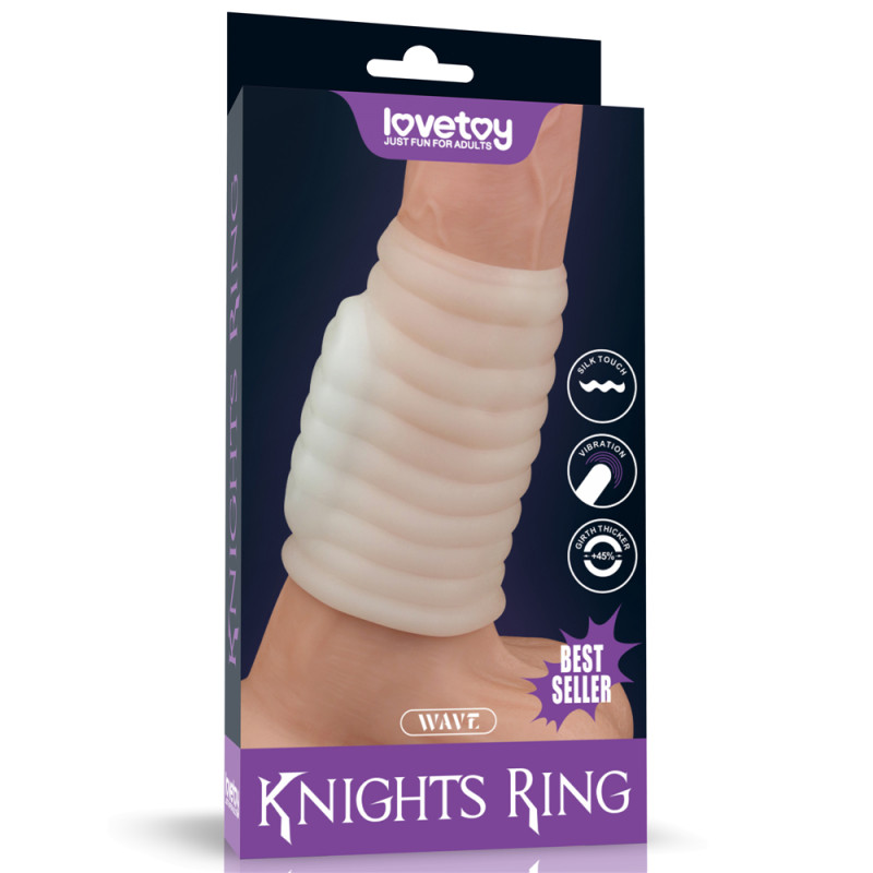 Насадка на член LoveToy Vibrating Wave Knights Ring White Насадка на член LoveToy Vibrating Wave Knights Ring White