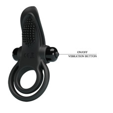 Эрекционное кольцо Pretty Love Vibrant Penis Ring Black