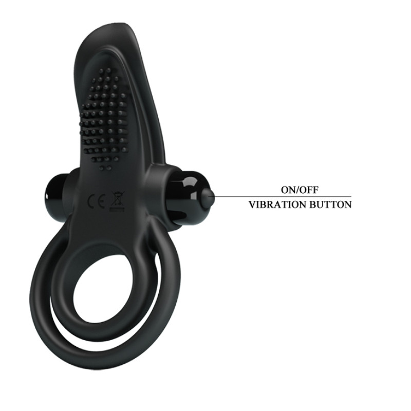 Эрекционное кольцо Pretty Love Vibrant Penis Ring Black Эрекционное кольцо Pretty Love Vibrant Penis Ring Black