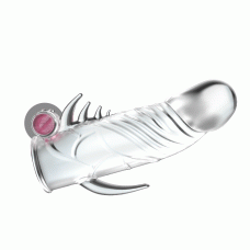 Насадка на член LyBaile Penis sleeve with vibration Прозора